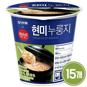 오쌀미 햇반 현미 컵 누룽지 30g