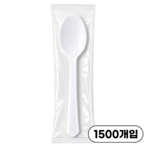일회용 숟가락 백색 수저 개별포장 낱개 국내생산