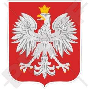 폴란드 문장 배지 크레스트 POLSKA 94mm 37인치 비닐 범퍼 스티커 데칼