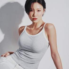 컴포트랩 여성 민소매 티셔츠 에르고핏 모달골지 나시탑 (브라일체형) BR1056