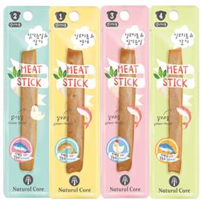 네츄럴코어 미트스틱 4번 실꼬리돔&참치 1P(7g) X 20개 부드러운 식감 강아지 영양간식