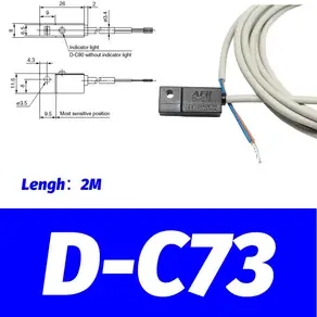 10PCS 공기 공압 실린더 자기 리드 스위치 센서 D-A93 Z73 C73 A54 CS1-G J DMS-H D-M9B D-R731 D-M9N D-M9