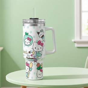 Tiger Pavilion 304 스테인리스 스틸 대용량 캐릭터 텀블러 1200ML