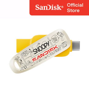 샌디스크 스누피 USB 메모리 Phone Drive SNOOPY 에디션 C타입 OTG SDDDC6, Yellow, 64GB, 1개