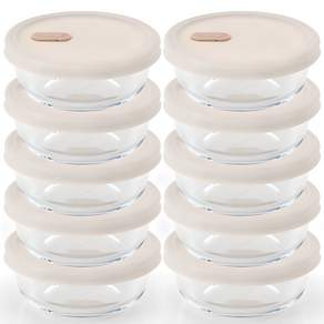 네오플램 BPA FREE 내열유리 전자레인지 용기 냉동 밥보관 용기 10p세트 360ML
