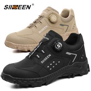 SIISEEN남성 사계절 안전화 미끄럼 방지 내마모성 편한 작업화 S-491