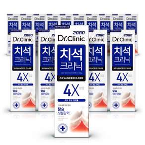 2080닥터크리닉 치석크리닉 고불소 치약120g 15개