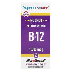 Superior Source Methylcobalamin B-12 1 000 mcg 60 MicroLingual® Instant Dissolve Tablets