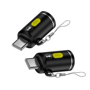 야외용 케이블cc 2pc USBC 대기 LED 조명 걷기 사이클링 휴대폰 노트북 충전기 나이트 램프 20루멘