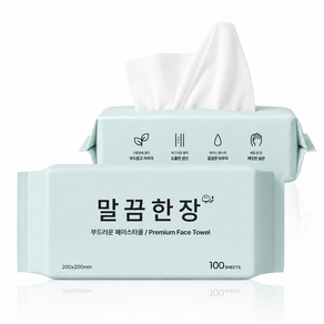 말끔한장 부드러운 저자극 일회용 페이스타올