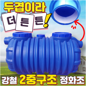 강철 2중구조 정화조 농막 오수 소형 탱크 화장실 분뇨 슬러지 단독 배수
