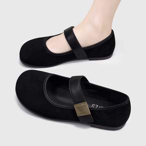 Modern Fashion 여성 벨크로 단화 빈티지 로퍼 D49