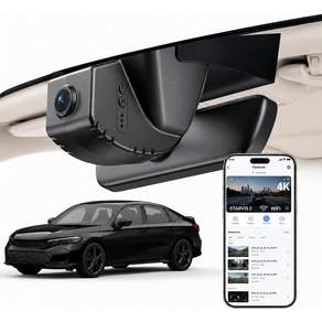 쉐보레 실버라도 2022-2025용 OVAMAN OEM 맞춤형 4K 대시캠 64GB 매치가 거울 커버에 표시됨. 프론트 STARVIS 2 IMX675 F1.5 Wi-Fi 24시간