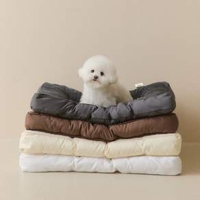 [뭉연구소] 극세사 양면 강아지 방석 고양이 애견 통세탁 쿠션 반반 사계절 토퍼 4color