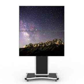 WISHPICK TV거치대 이동형 스탠드 상하 2단 세로형 스탠드형모니터암