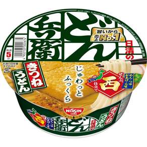 일본 유부 컵라면 닛신 식품 돈베이 키츠네 우동 95g x 12개 세트