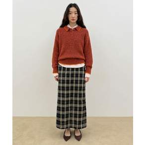 시눈 sinoon Check H-Line Skirt (Black)