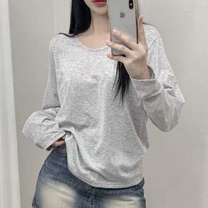 간절기 부드러운 이너티셔츠 기본티셔츠 통통녀 66사이즈가능 U넥긴팔티셔츠