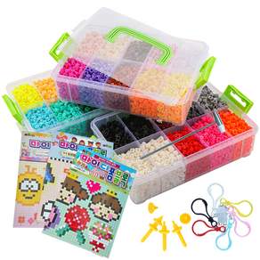 MYTOYS 통큰 디폼블럭세트 8mm 10000피스 27색 도안지3장+망치1p+열쇠고리6p+팽이3p