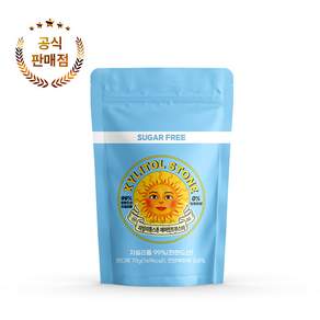 자일리톨스톤 100% 핀란드산 자일리톨 사탕 캔디 70g 지퍼백 당류 0% 무설탕