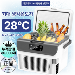 태성테크 캠핑용 냉장고 차량용 가정용 보냉 보온 이동식 휴대용 화물차 15L