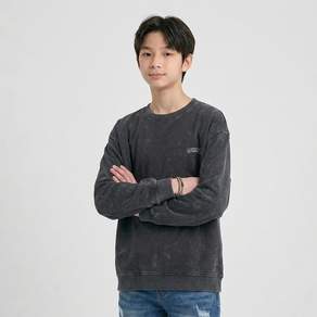행텐틴즈 스판 인디고 워시드 그래픽 티셔츠
