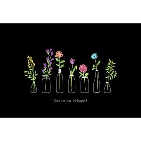 코나 주방아트보드 가스렌지 인덕션 가드 가림막 기름튐방지 쁘띠플라워(블랙)