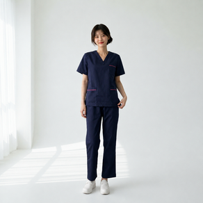 올유니폼 4가지컬러 앞지퍼 스판 스크럽복 간호복 허리고무줄 실습복 수술복 SC복 유니폼세트 학생실습복 간호실습복 간호사복