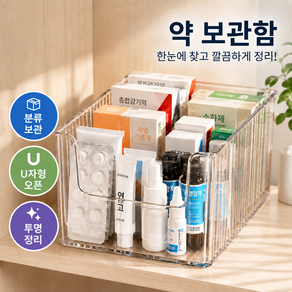 브레텐 한눈에 보이는 칸막이 약 정리함