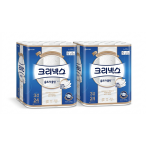 크리넥스 3겹 울트라클린 25M 24롤 2팩
