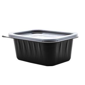 [일용상회]사각 미니죽용기 JH 1310 대 400ml 150세트 검정