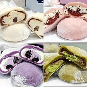 냉동 생크림 과일 모찌 찹쌀 떡 딸기 우유 블루베리 말차 맛 골라담기 옵션 1곽당