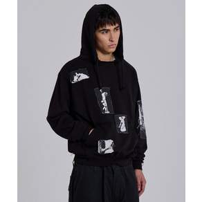 JADED LONDON (U) 블랙 디보티드 패치 후디 BLACK DEVOTED PATCH HOODIE