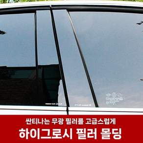 B필러 미러 플레이트 뉴SM5 플래티넘 (4P) 하이그로시 몰딩