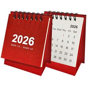 연휴표시 2026년 책상 미니달력 데스크캘린더 2025년 12월 포함