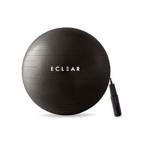 ELECOM (ELECOM)ELECOM 밸런스 볼 55cm 피트니스 공기 넣어 내하중 500kg 블랙 HCF-BB55BK [FROM JAPAN]