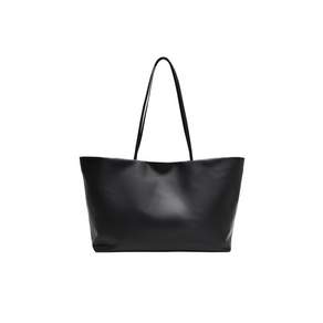 AMOMENTO Large leather tote bag Black