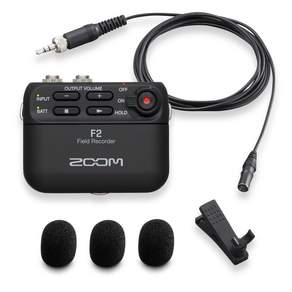 ZOOM F2B 32bit 줌 초소형 필드 레코더 플로트 녹음 대응 라벨리아 마이크 부속