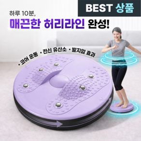 모노리움 트위스트 원판 허리돌리기 운동기구, 퍼플, 1개