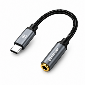 네오링크 C타입 3.5mm AUX 오디오 이어폰 변환 젠더 헤드셋 연결잭 DAC칩 내장