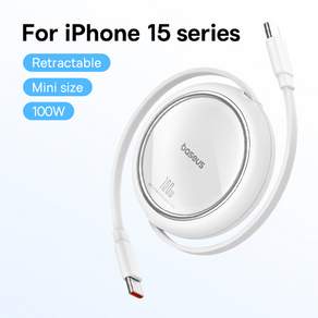 베이스어스 접이식 100W USB C 케이블 맥북 아이패드 고속 충전 케이블 아이폰 17 16 플러스 프로 맥스 샤오미 용 타입 C