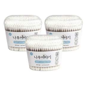 나무이야기 착한 멸균 자작나무 면봉 350개입 3개 1세트