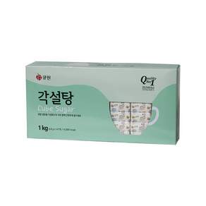 큐원 각설탕 1kg 하얀 설탕 안심 배송 박스 포장