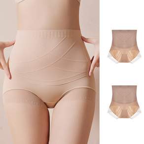 SAHINER 여성 하이웨스트 보정 속옷 복부 보온 편안한 팬티 2p ANY12