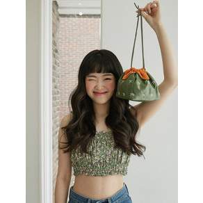 DOUBLE QUOTES 펌킴 백 (카키)