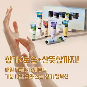 [6종세트] 퍼퓸 핸드크림 고보습 휴대용 산뜻한 끈적임없는 향기좋은 6가지향