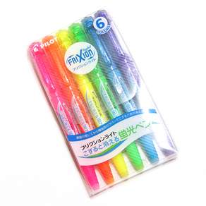 파이롯트 프릭션 지워지는 형광펜 6색세트/PILOT FRIXON light/SFL-30SL-3C/SFL-60SL-6C