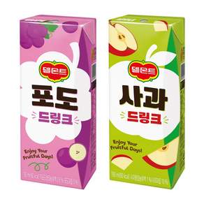델몬트드링크 190ml (사과x32팩) + (포도x32팩)
