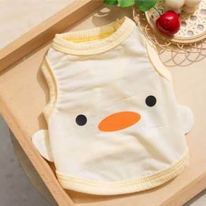 펫칠 강아지 여름 쿨 조끼 나시 귀여운 아기 오리 캐릭터 애견 반려견 옷