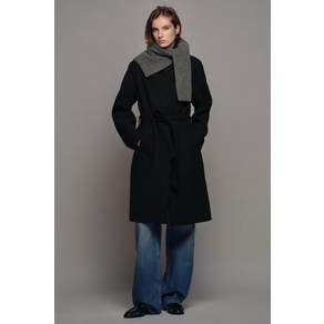 ZARA 소프트 벨트 코트 - 블랙 3046/327/800